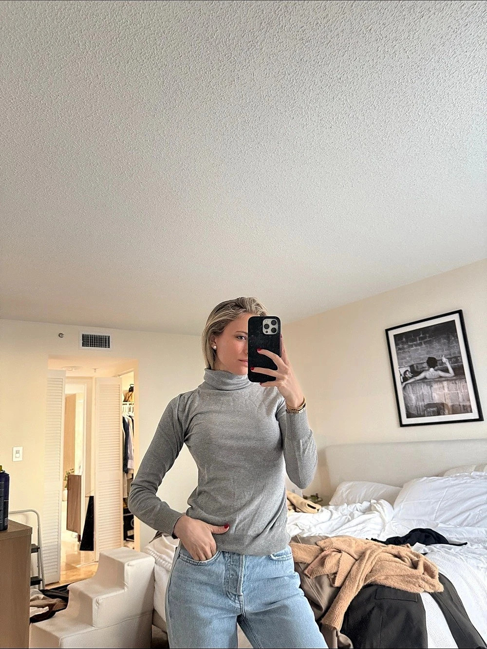 Banana Republic Gray Turtleneck Like New
